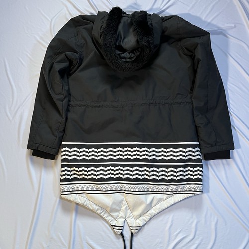 Black scale penguin parka - scale,